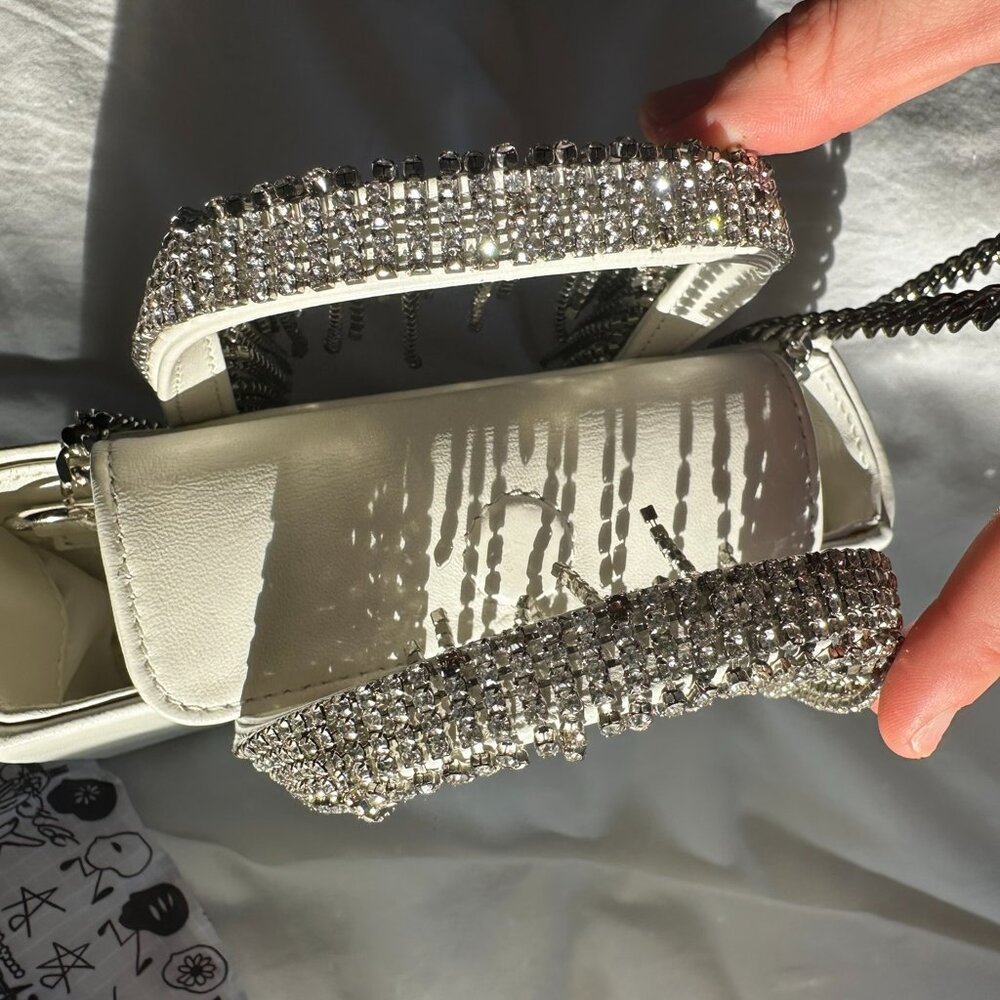 KARA crystal embellished white handle bag - Picture 13 of 14